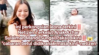 Netizen Terkejut Anak Azhar Sulaiman Mandi Sungai Pakai Bikini‼️????