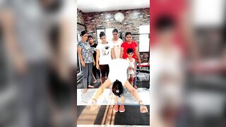 Stretching challenge???? # #stronggirl #funnyvideo #fitness #fatloss #viralvideo #gym