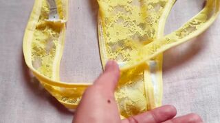 Tiny See through Lingerie bikini Try on haul