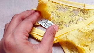 Tiny See through Lingerie bikini Try on haul