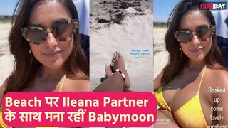 Pregnant Ileana D'Cruz Beach पर Babymoon कर रहीं Enjoy, Yellow Bikini में Baby Bump Pic Viral