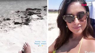 Pregnant Ileana D'Cruz Beach पर Babymoon कर रहीं Enjoy, Yellow Bikini में Baby Bump Pic Viral