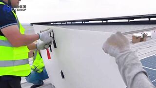 Flexible Solar Module Installation 540 pcs#hgenergy#HG#solarenergy#flexiblesolar#lightweightsolar