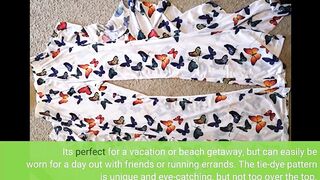 HAPCOPE Women's 3 Piece Swimsuits Tie Dye Bathing Suits Halter Bikini Sets with Mesh Cover Up P...