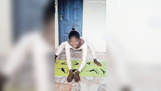 Bedroom Yoga Art ????. STRETCHING SPLIT.