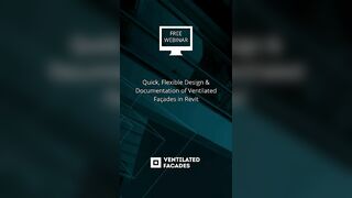 Live on June 15 | Quick, Flexible Design & Documentation of Ventilated Façades in Revit #shorts