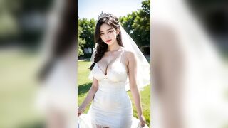 [4K] White lingerie Wedding concept / 화이트 란제리 웨딩 컨셉 / ホワイトランジェリー 結婚式のコンセプト