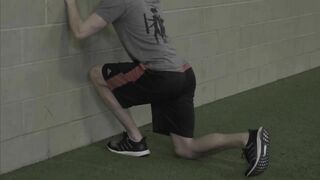 Foam rolling, stretching, and dynamic warm-up: Ankle Mobility Drill 1