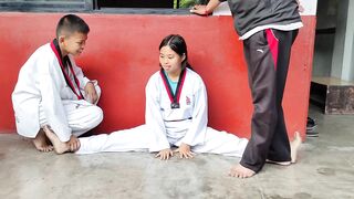 Taekwondo Stretching || Princy Bomjan || Riviera International Academy