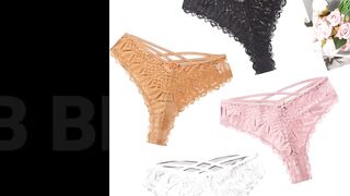 Try On Haul | Tiny See Through Lingerie G string Transparent Thong Panty Haul S3 #001