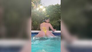 Queenie Sateen 02 EXTREME Slow Motion Big Boobs in Lingerie - @missqueeniexo #shorts #shortvideo